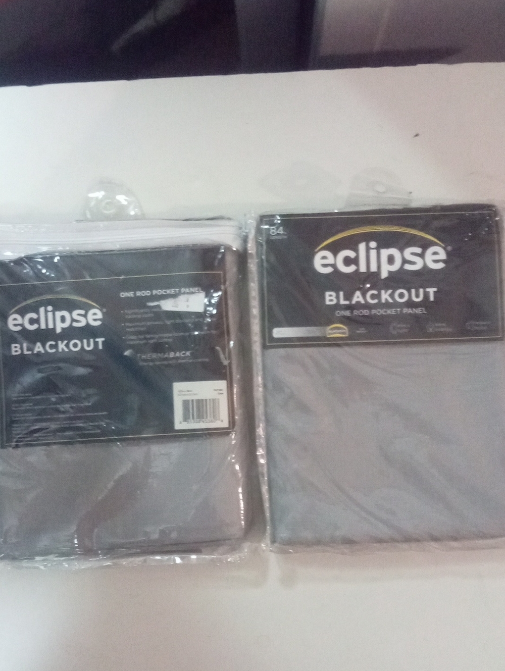 2 Eclipse Blackout Curtain Panels 84" Rod Pocket NWT $70